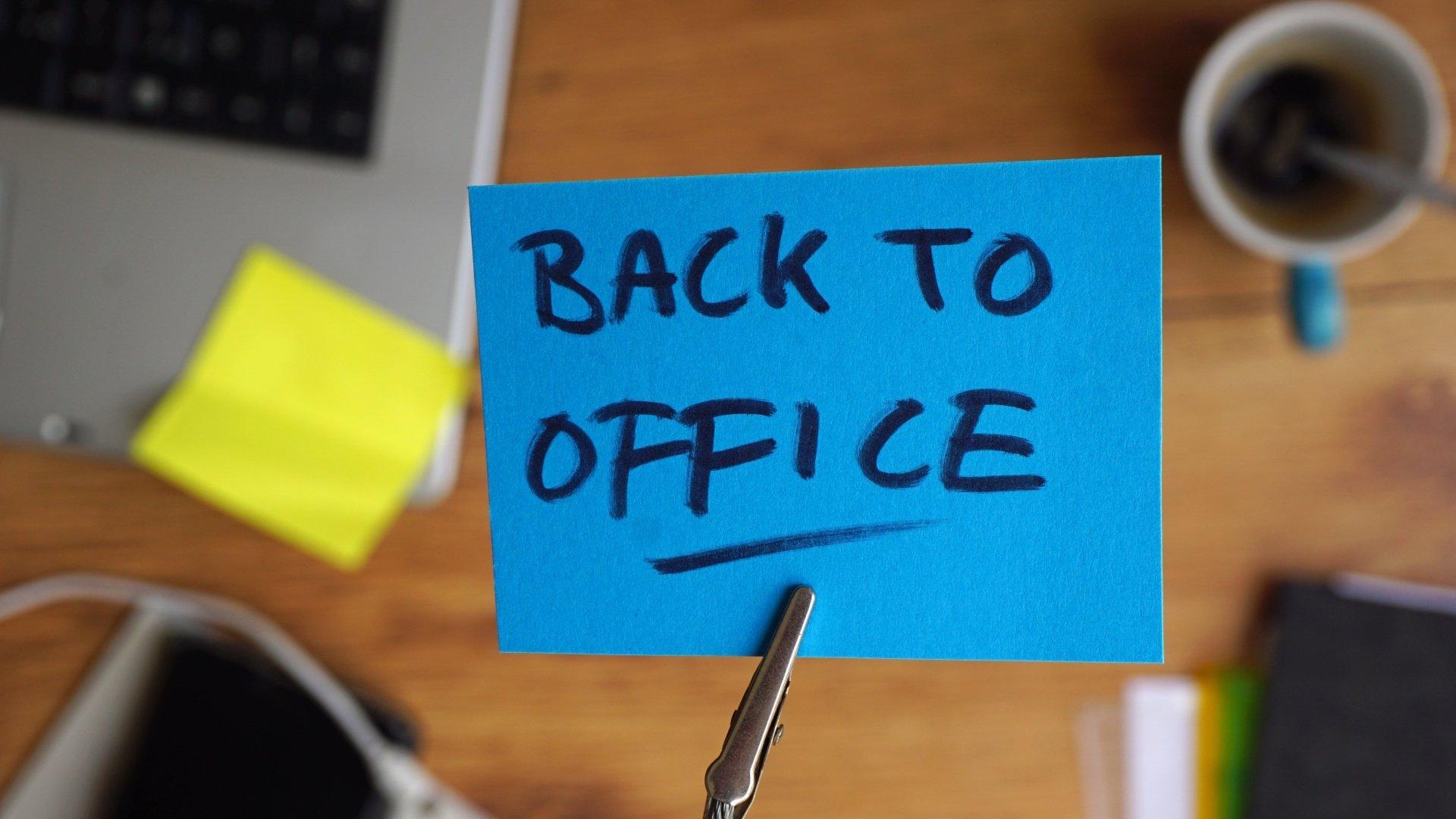 Notizzettel "Back To Office"